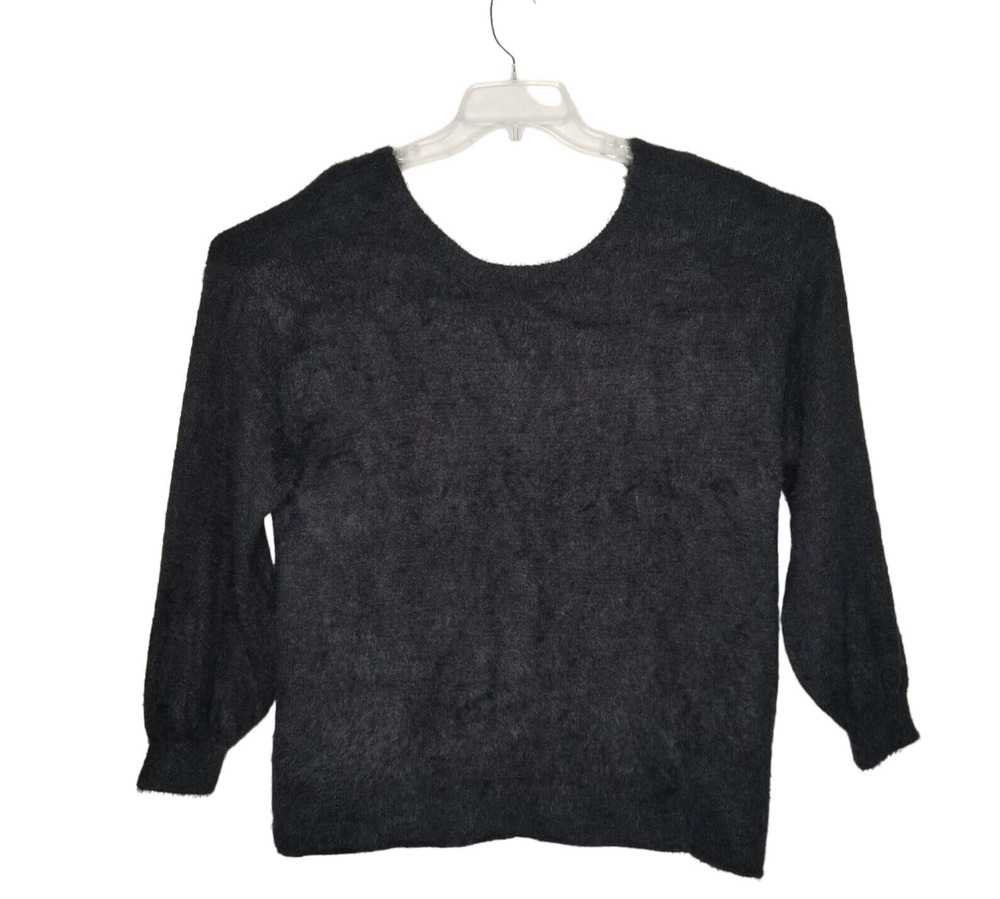 Eloquii Women's Black Open V Back Soft Sweater Size 14-16 New NWT Whimsigoth